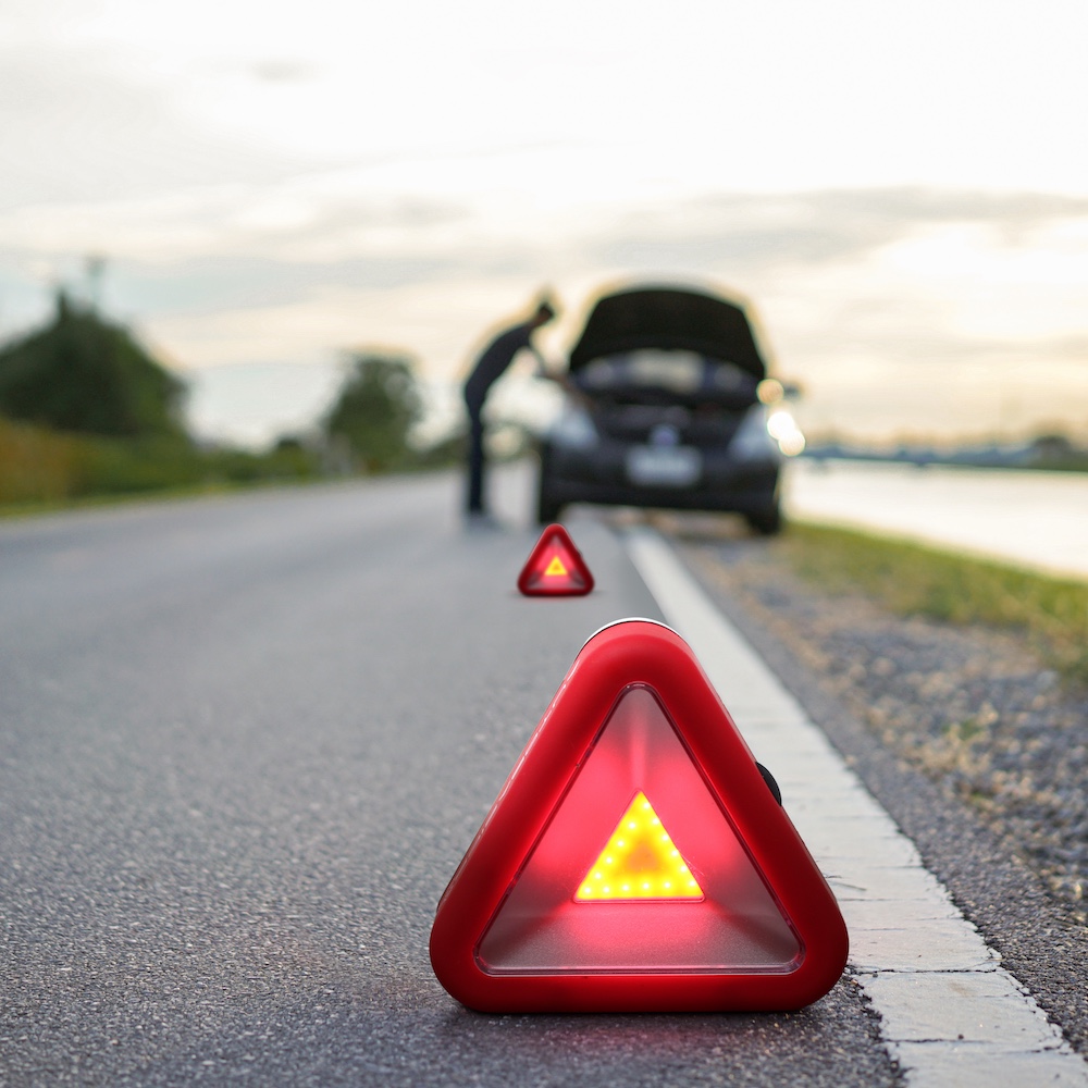 Twin Pack Roadside LED Safety Triangle Lights  Header Image